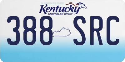 KY license plate 388SRC