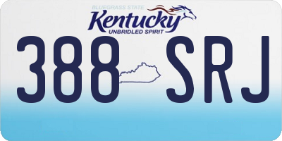 KY license plate 388SRJ