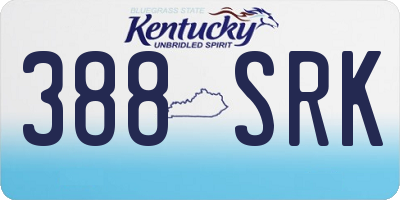 KY license plate 388SRK