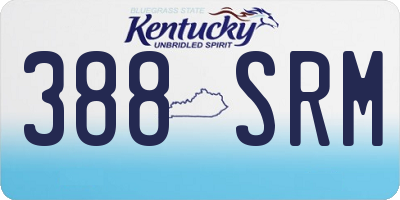 KY license plate 388SRM