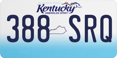KY license plate 388SRQ
