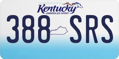 KY license plate 388SRS
