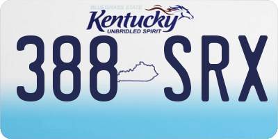KY license plate 388SRX