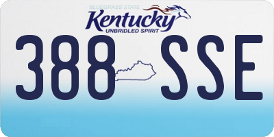 KY license plate 388SSE