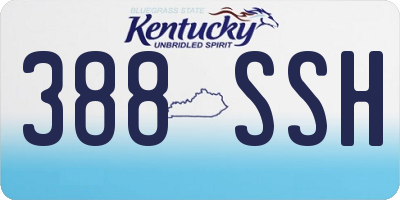 KY license plate 388SSH