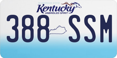 KY license plate 388SSM