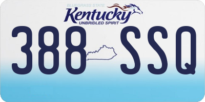 KY license plate 388SSQ