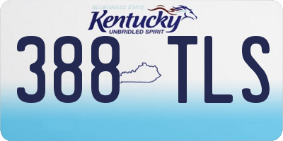 KY license plate 388TLS