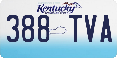 KY license plate 388TVA