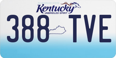 KY license plate 388TVE