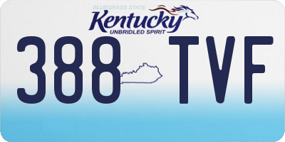 KY license plate 388TVF