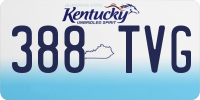 KY license plate 388TVG