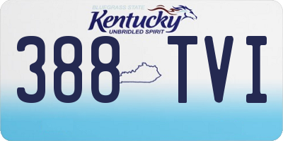 KY license plate 388TVI