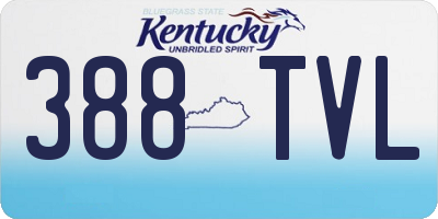 KY license plate 388TVL