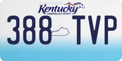 KY license plate 388TVP