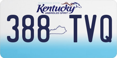 KY license plate 388TVQ