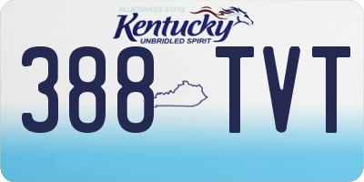 KY license plate 388TVT