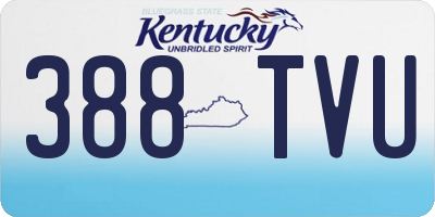 KY license plate 388TVU