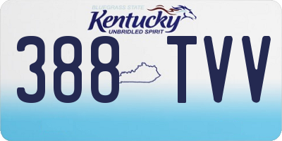 KY license plate 388TVV