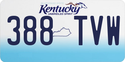 KY license plate 388TVW