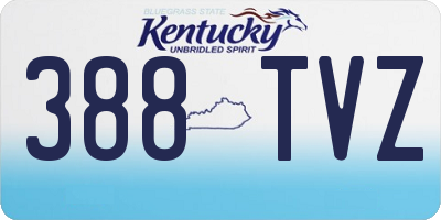 KY license plate 388TVZ