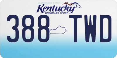 KY license plate 388TWD