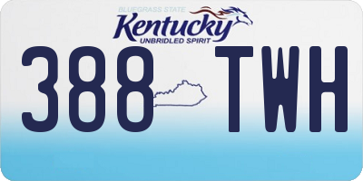 KY license plate 388TWH