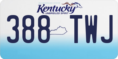 KY license plate 388TWJ