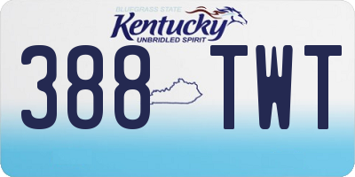 KY license plate 388TWT
