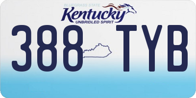 KY license plate 388TYB