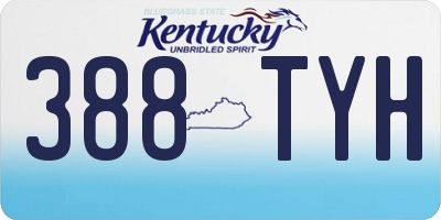 KY license plate 388TYH