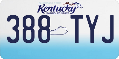 KY license plate 388TYJ