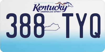 KY license plate 388TYQ