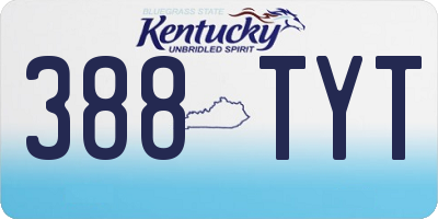 KY license plate 388TYT