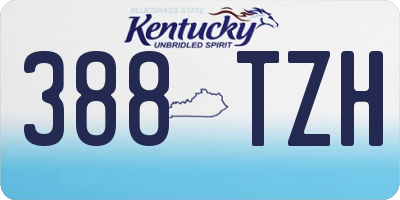 KY license plate 388TZH