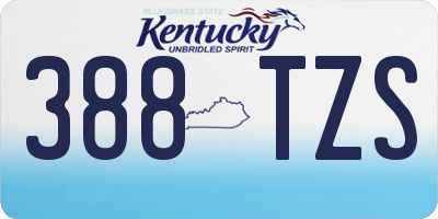 KY license plate 388TZS