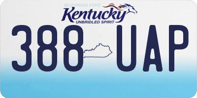 KY license plate 388UAP