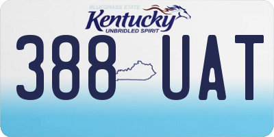 KY license plate 388UAT