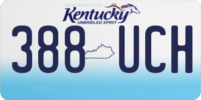 KY license plate 388UCH