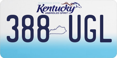 KY license plate 388UGL