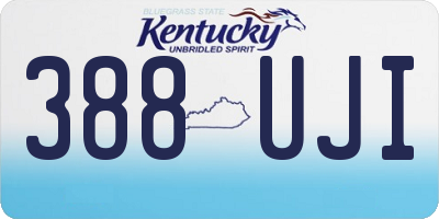 KY license plate 388UJI