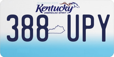 KY license plate 388UPY