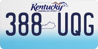 KY license plate 388UQG