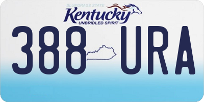 KY license plate 388URA
