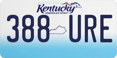 KY license plate 388URE