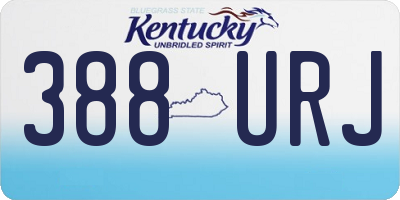 KY license plate 388URJ