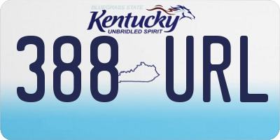 KY license plate 388URL
