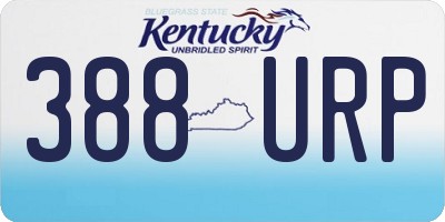 KY license plate 388URP