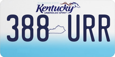 KY license plate 388URR