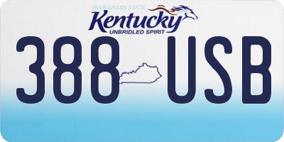 KY license plate 388USB